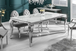 Jedálenský stôl Modern Barock 200cm strieborný mramor