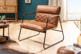 Kreslo Mustang Lounger vintage svetlohnedé