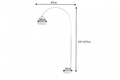 Stojaca lampa Big Bow 135-157cm biela