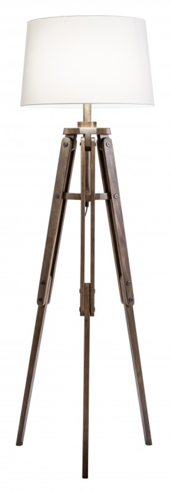 Stojaca lampa Tripod 158cm borovica biela