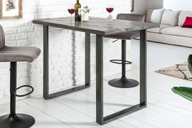 Barový stôl Iron Craft 120cm - mango sivý