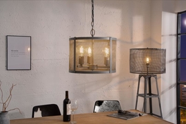 Závesná lampa Loft 40cm sivá